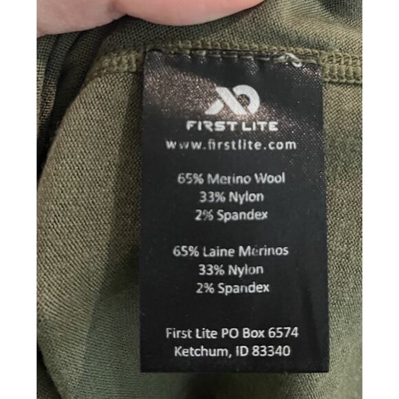 First Lite Green Aerowool Fuse Lightweight 200 Men's Activewear Shirt Size XL - Picture 3 of 5